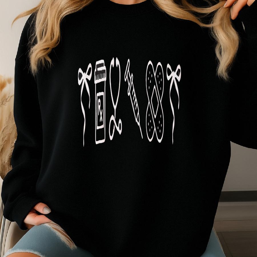 Nurse Icon Sweatshirt: Cozy Rn Crewneck Sweatshirt
