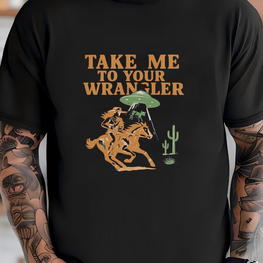 Western Ufo Hoodie, Western Graphic Tee, Cowgirl Ufo Shirt, Cowgirl Aesthetic, Gift For Cowgirl, Western Cowgirl, Desert Shirt, Cactus Tee T-shirt