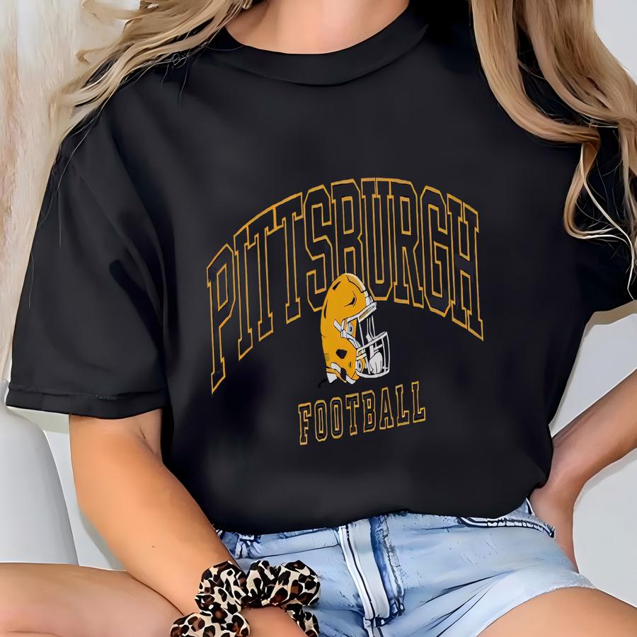 Vintage Pittsburgh Football Sweatshirt: Retro Game Day Crewneck T-shirt