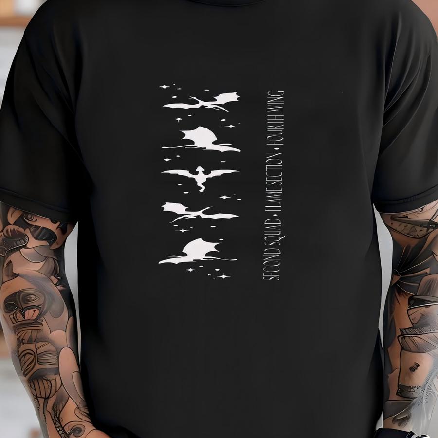 Basgiath Rider's Quadrant Double Sided Zip Up Sweater T-shirt