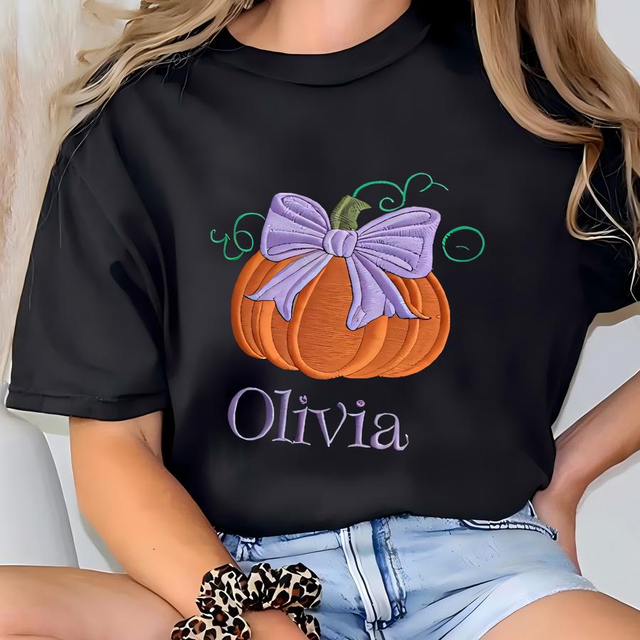 Personalized Pumpkin Kids Sweatshirt, Halloween Fall Sweatshirt, Custom Pumpkin Sweatshirt, Sweatshirt For Boys And Girls T-shirt