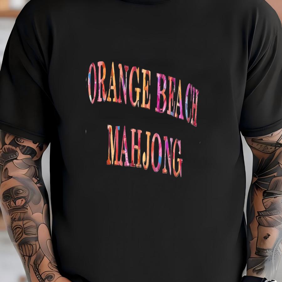 Orange Beach Mahjong Sweatshirt: Fce With Mahj Back T-shirt