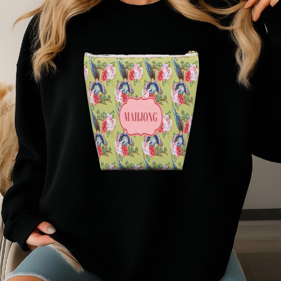 Sample 1 Large Mahjong Tile Pouch Empress, Large:   Length 12.60 Inch, Width 3.15 Inch,         Height 7.28inch Sweatshirt