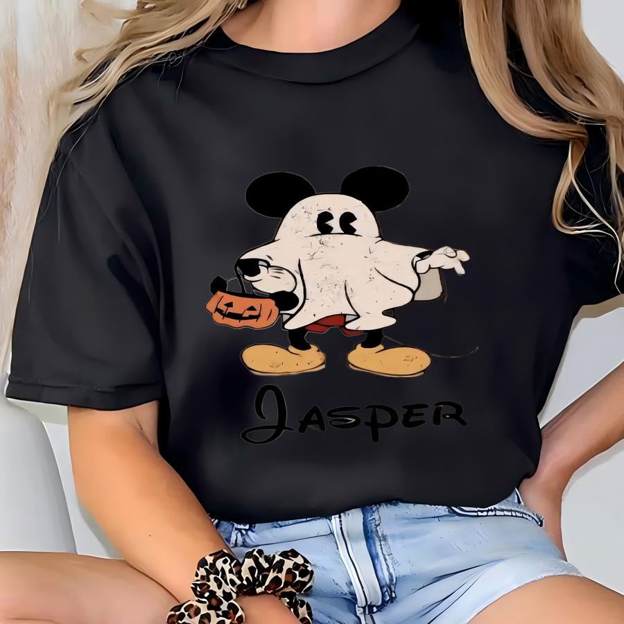Personalized Halloween Ghost ,custom Halloween Tee ,trick Or Treats, Spooky, Tee, Trip Gift T-shirt