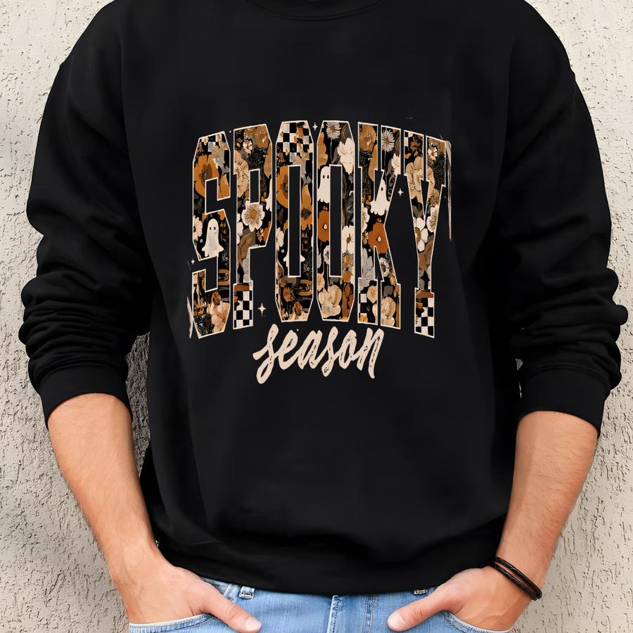 ® Spooky Season Shirts And Sweatshirts, Ghost Unisex Women Long Sve Shirt, Popular Fall Shirts, Sweatshirt