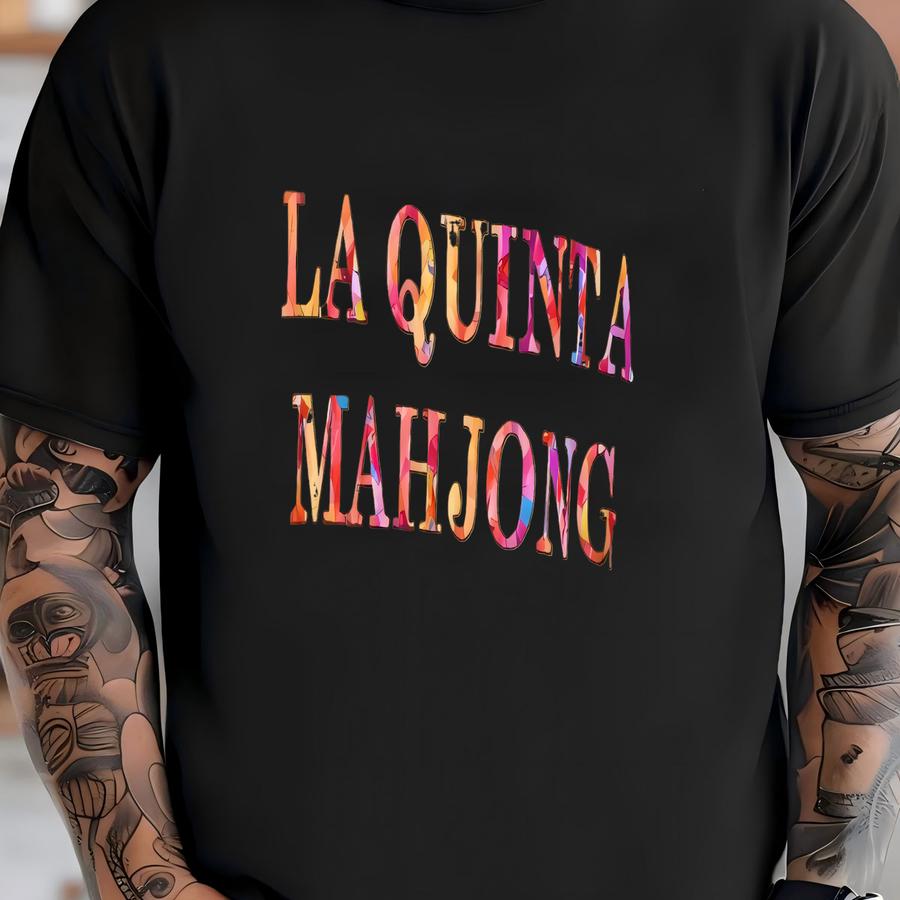 La Quinta Mahjong Sweatshirt: Printed Fce -mahj On Back T-shirt