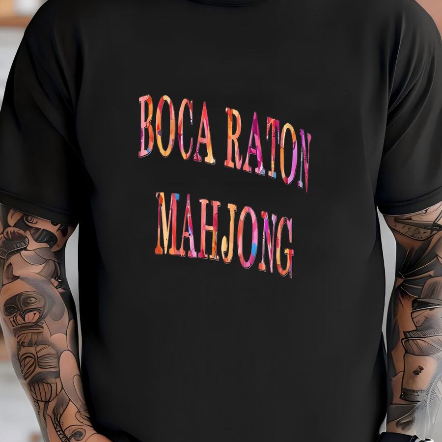 Boca Raton Mahjong Sweatshirt: Fce - Printed Mahj Back T-shirt