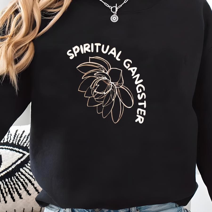 Yogi T-shirt: Spiritual Gangster Tee, Meditation Shirt Sweatshirt