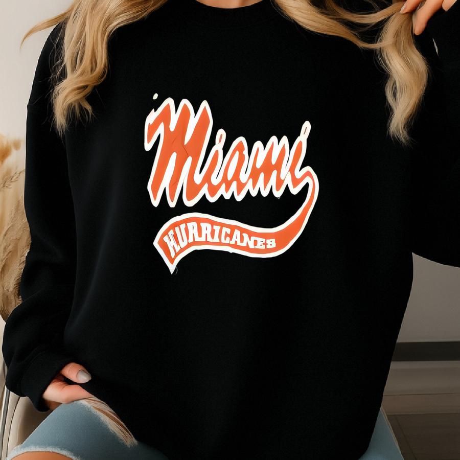 Vintage Distressed Miami Hurricanes Ncaa Sweatshirt Medium Miami Hurricanes Logo Sweater University Of Miami Canes Jumper Size M Sweatshirt