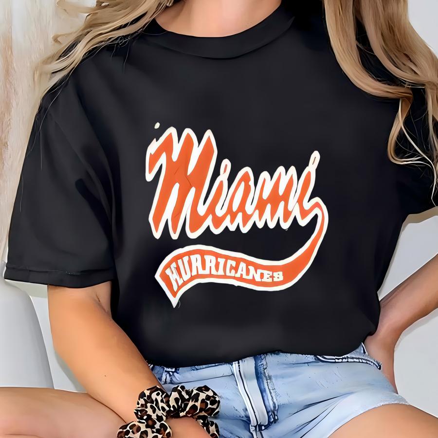 Vintage Distressed Miami Hurricanes Ncaa Sweatshirt Medium Miami Hurricanes Logo Sweater University Of Miami Canes Jumper Size M T-shirt