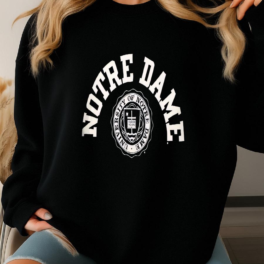 Vintage Fighting Irish Ncaa Sweatshirt Medium Nd Fighting Irish Spell Out Logo Sweater University Of Crewneck Size M Sweatshirt