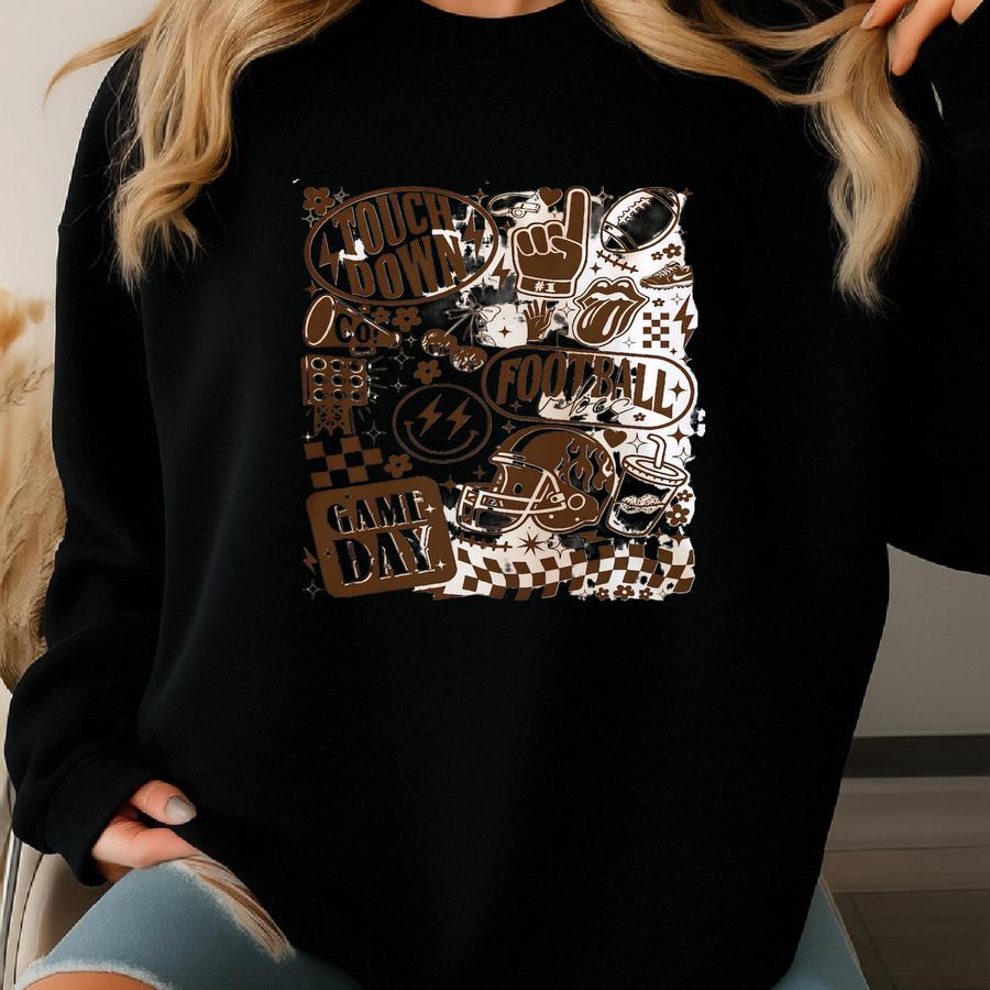 Football Game Day T-shirt: Unisex, Youth Toddler Styles - Made In Usa Sweatshirt