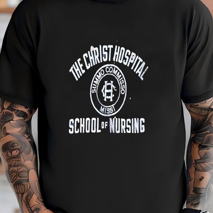Vintage Rare 1960’s “the Christ Hospital School Of Nursing” Sunfaded Sweatshirt. Made In Usa, Size Medium. T-shirt