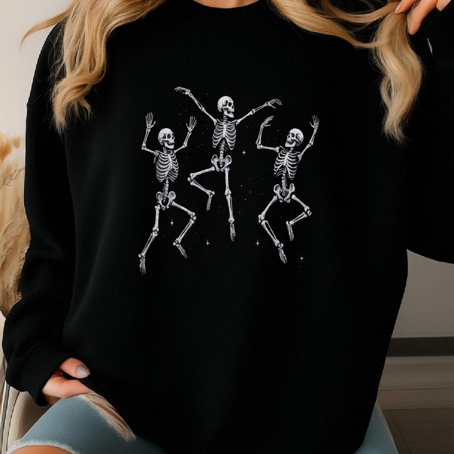 Skeleton Hoodie,skeleton Sweater,dancing Skeletons Hoodie,halloween Hoodie Sweatshirt
