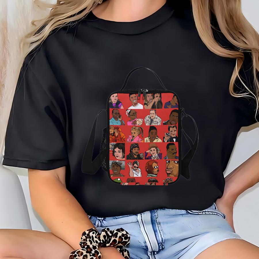 Viral Meme Crossbody Lunch T-shirt