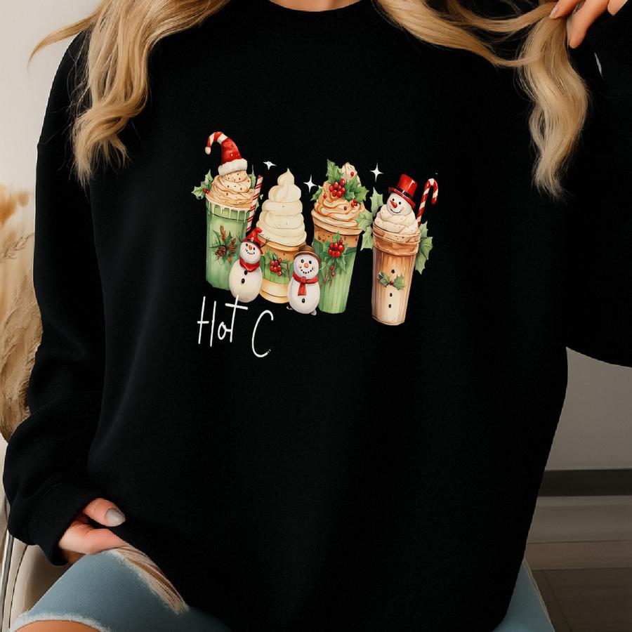 Hot Cocoa Season Sweatshirt, Christmas Hot Chocolate Shirt, Cozy Winter Holiday Crewneck Gift, Cozy Holiday Shirt, Christmas Cocoa Crewneck Sweatshirt