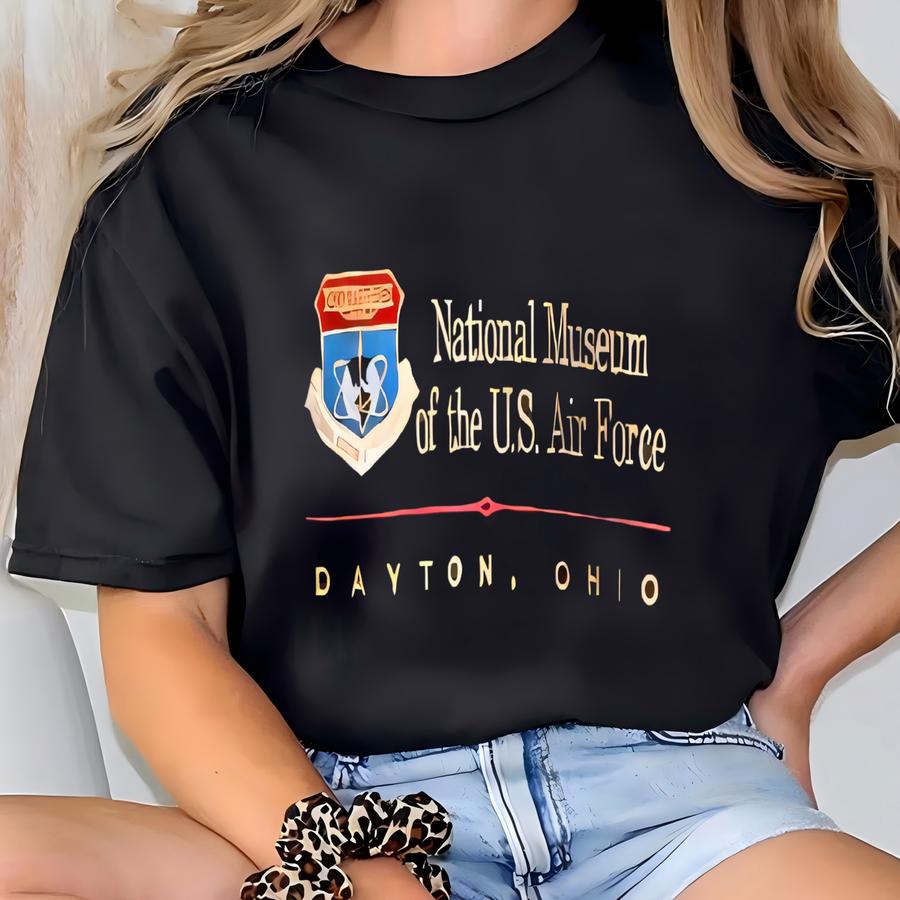 Vintage 90s Us Air Force Sweatshirt National Museum Crewneck Logo Sweater Pullover Soldier Style Blue Colour Size Small T-shirt