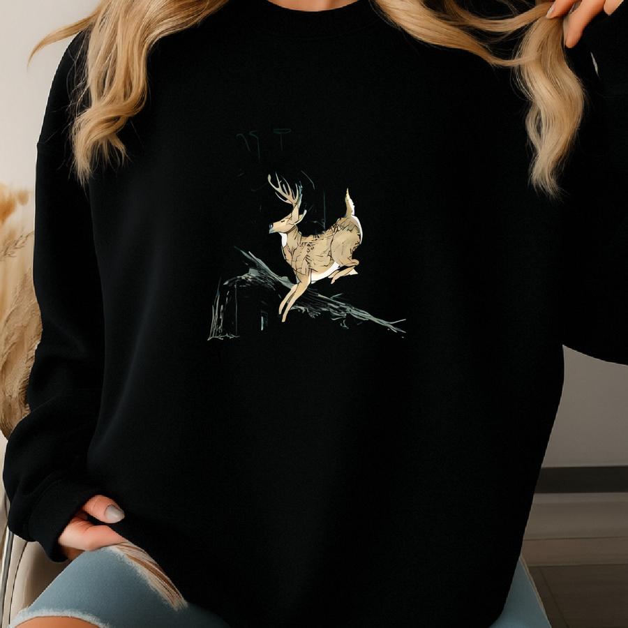 Vintage 90s Canadian Marshland Deer Sweatshirt Medium Deer Wildlife Crewneck Whitetail Deer Jumper Hunting Deer Canada Green Sweater Size M Sweatshirt
