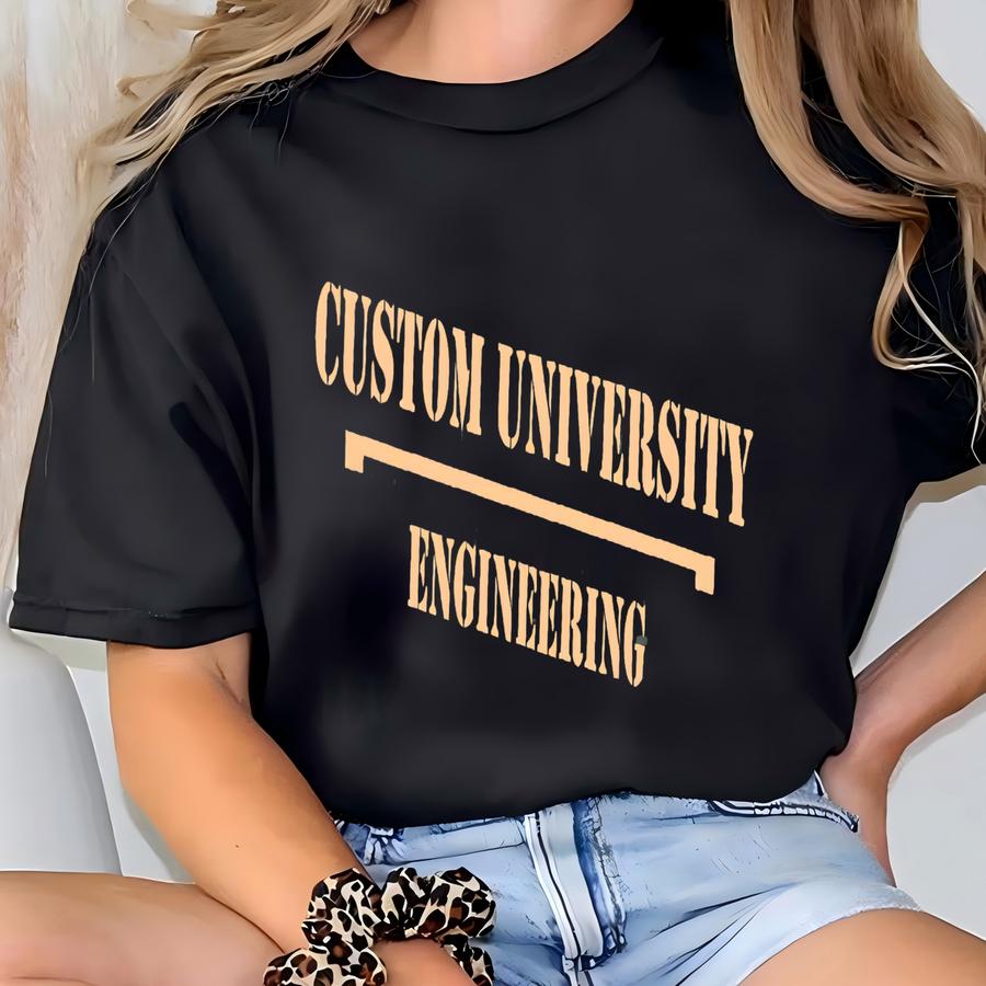 Custom University ® Tshirt, Custom College Text Shirt, Personalized University Name Shirt University And College Shirt, Tsf130 T-shirt