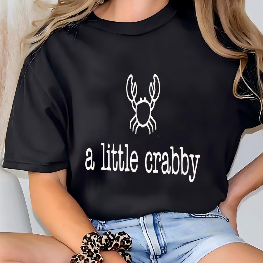 'a Little Crabby' Shirt: Minimalist Beach Tee T-shirt