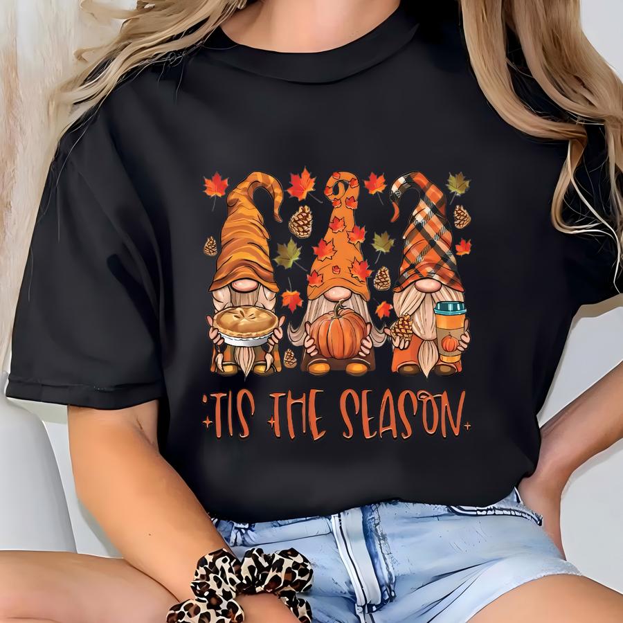 Fall Gnomes Shirt, Gnome Fall Shirt, Thanksgiving Gnome Shirt, Cute Gnomes Shirt, Thankful Gnome Shirt, Thanksgiving Gnomes Tee, Fall Shirts T-shirt