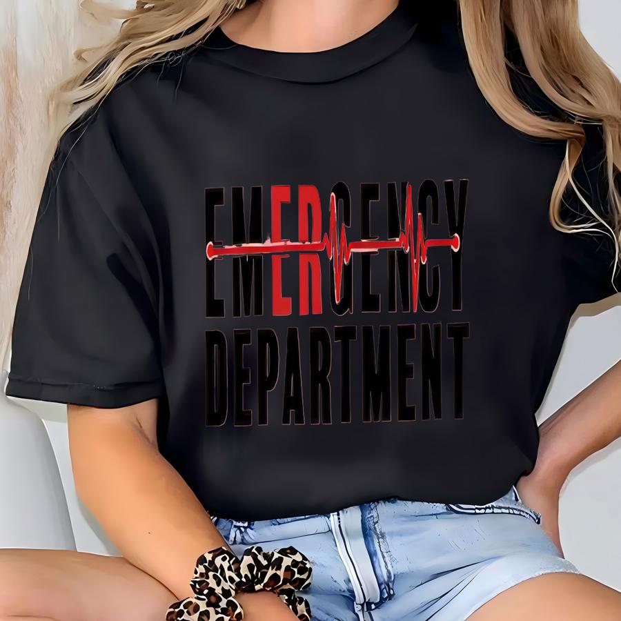Custom Name Er Nurse Tshirt, Er Department Sweatshirt, Gift For Nurse, Personalized Emergency Nurse, Hospital Worker Hoodie, Er Shirt T-shirt