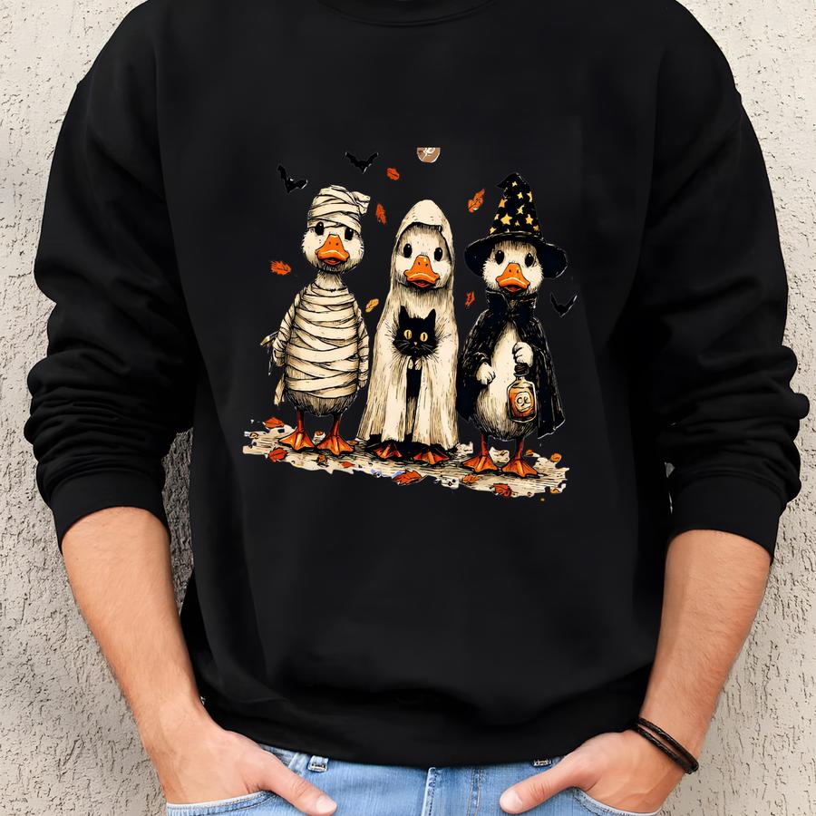 Retro Goose Halloween Shirt: Vintage Graphic Tee Sweatshirt