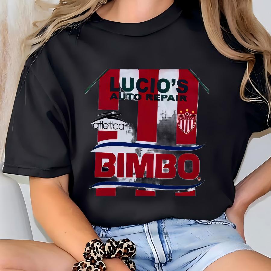 Vintage Atletica Necaxa Soccer Jersey Xl Bimbo Lucio's Aguascalientes Mexico T-shirt