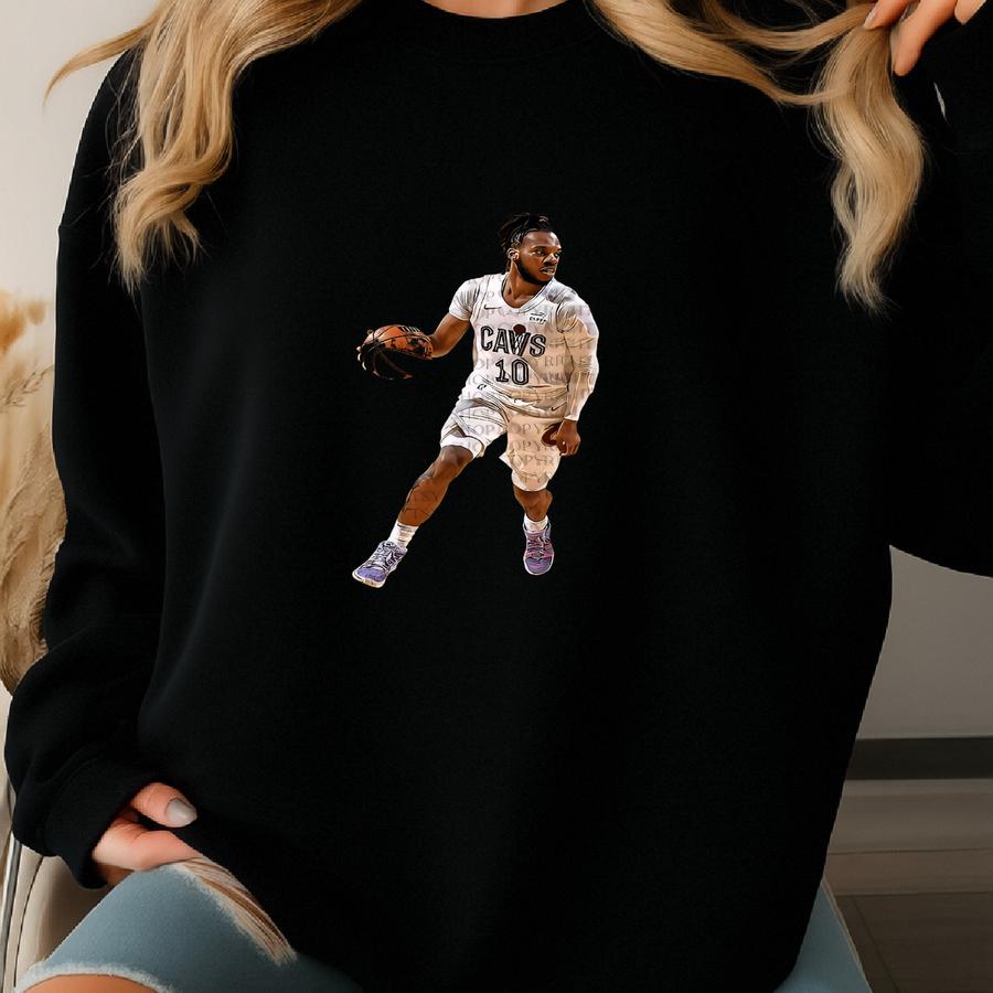 Vintage Darius Garland Cavs T-shirt: Cleveland Basketball Graphic Tee Sweatshirt