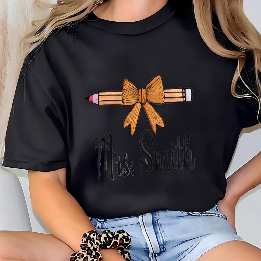 Personalized Teacher Sweatshirt: Custom Name, Back To School Gift T-shirt