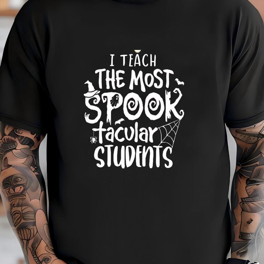Spooky Teacher Sweatshirt, Cute Halloween Classroom Crewneck, Funny Teacher Halloween Outfit, Teacher Halloween Quote Sweatshirt T-shirt