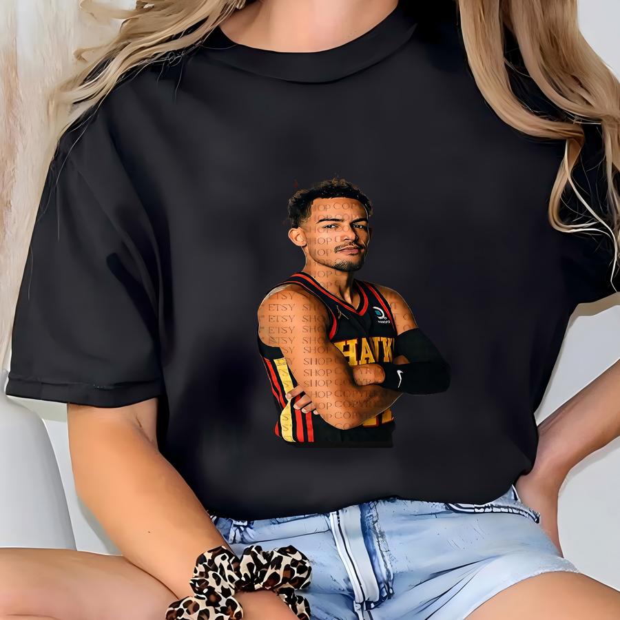 Trae Young Atlanta Hawks Graphic Tee: Vintage 90s Basketball Shirt T-shirt