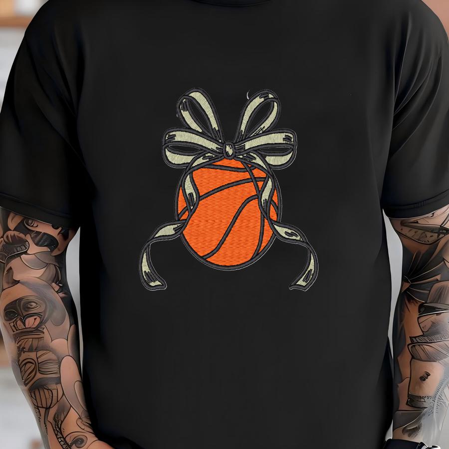 Basketball With Bow Y Download (3in, 4in, 5in) T-shirt