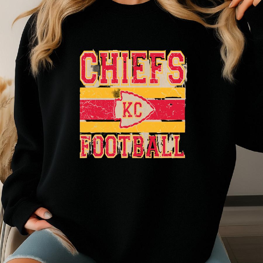Vintage Football Shirt, Sweatshirt, Kansas City Shirt, American Football Crewneck, Game Day Taylors Boyfriend Shirt Sweatshirt