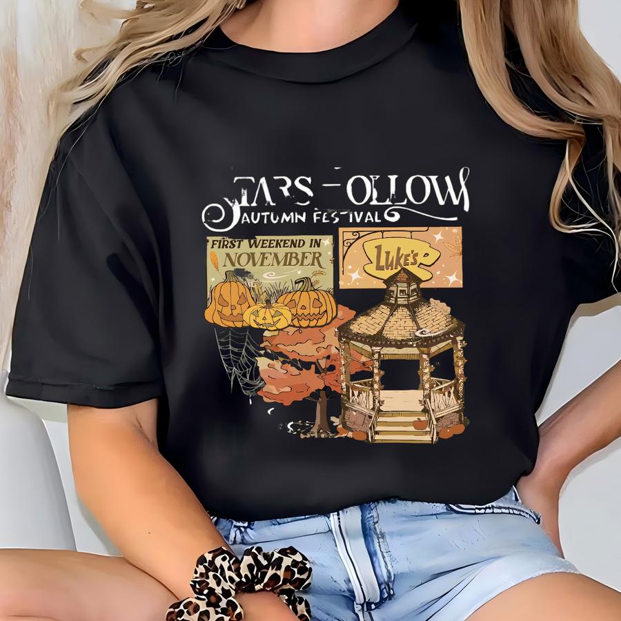 Stars Hollow Autumn Festival Shirt, Luke’s Diner Hoodie, Gilmore Girls Halloween Tee, Pumpkin Sweatshirt, Book Lover Gift, Coffee Shirt T-shirt