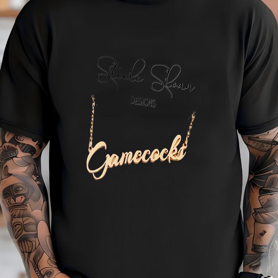 South Carolina Gamecocks Game Day Necklace Gift For Gamecock Fan Tarnish Resistant Hypoallergenic Stainless Steel Officially Licensed T-shirt