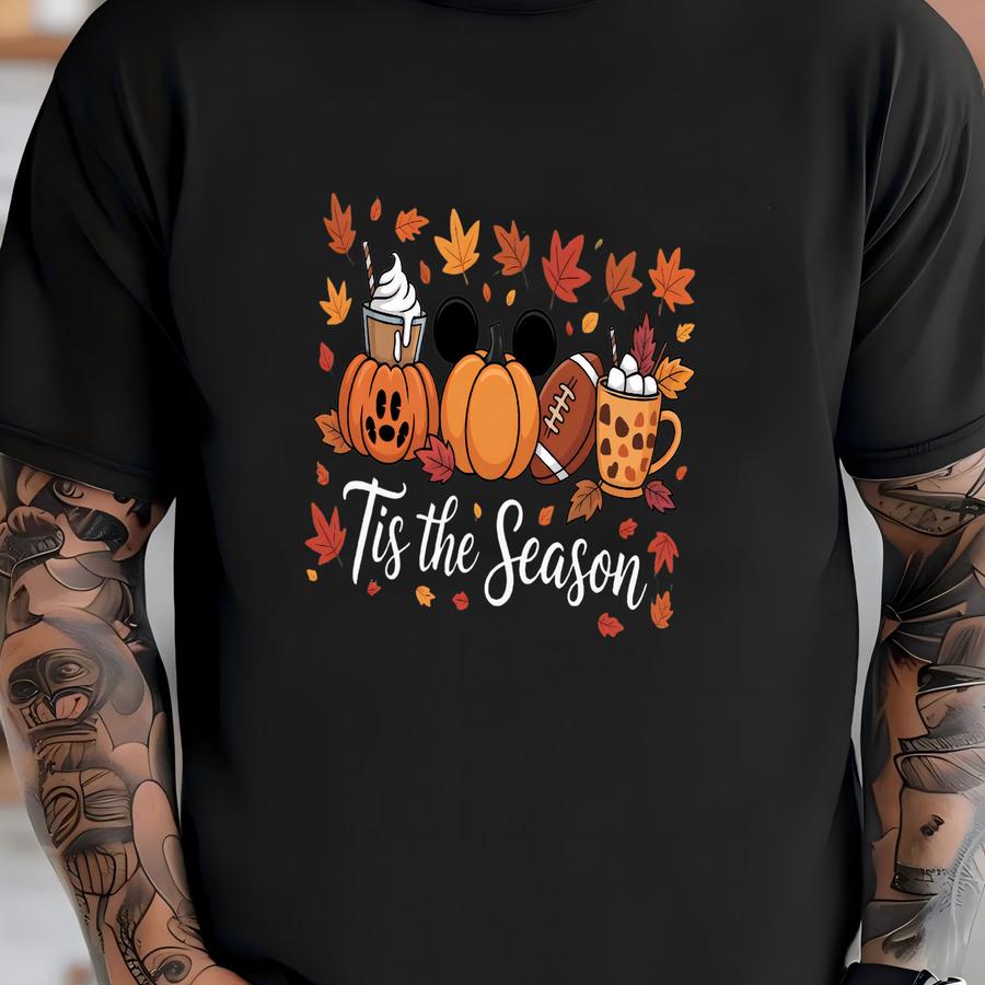 Fall Shirt: Autumn Doodle, Football Season Tee T-shirt