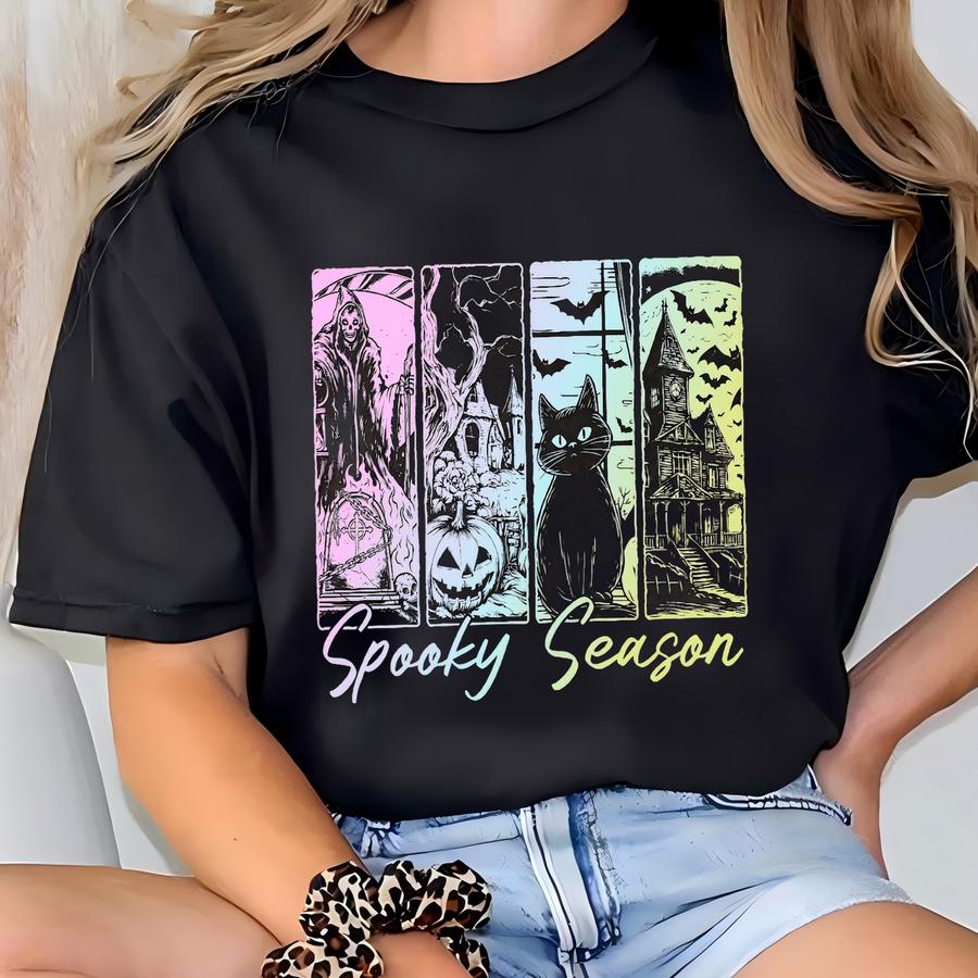 Spooky Season Shirt: Vintage Halloween Ghost Tee T-shirt