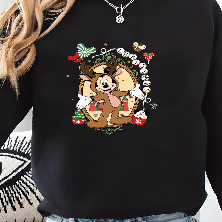 Christmas Matching Couple Sweatshirt Mouse Christmas Tis The Season Sweatshirt Coquette Merry Christmas Sweater Sweatshirt