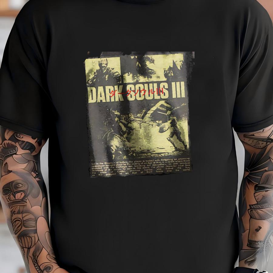 Vintage Dark Souls Hoodie, Retro Video Game Tee, Gamer Gift For Men Women, Distressed Tshirt, Gaming Fan Apparel T-shirt