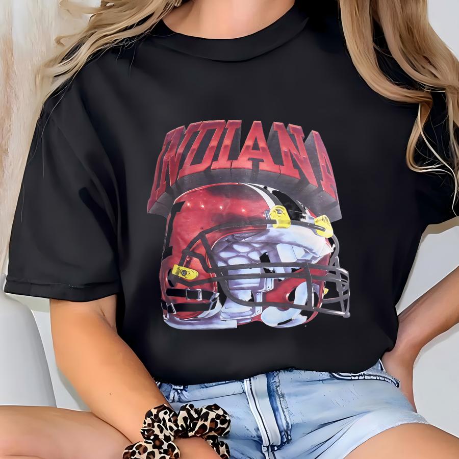 Vintage 00s A Hoosiers Hoodie A Hoosiers Sweatshirt Iu A University Bloomington Hoosiers Football Sweater Jacket Crewneck T-shirt