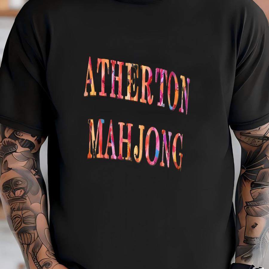 Atherton Mahjong Sweatshirt: Garment-dyed Cotton Blend, Mahjong Front, Mahj Back T-shirt
