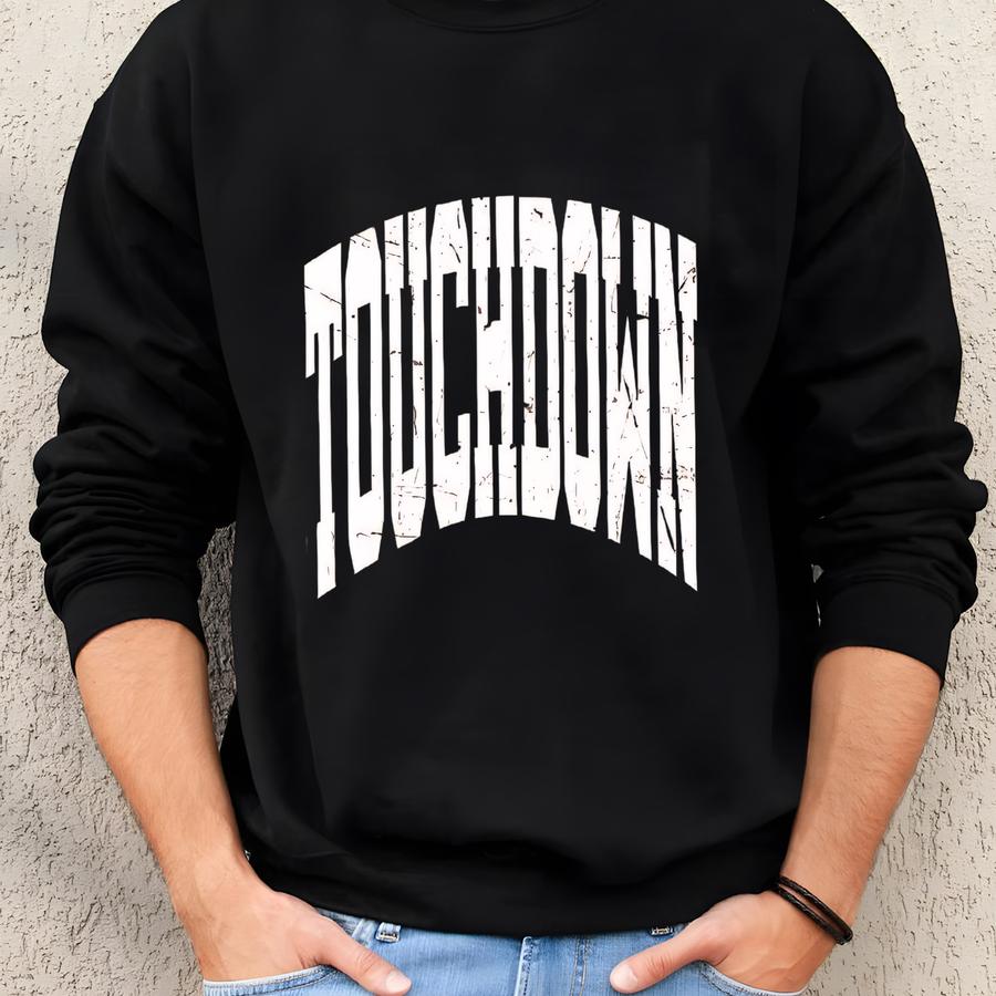 ® Touchdown Sweatshirt For Women And Men, Game Day Matching Tee, Football Lover, Fall T-shirts, Boho Long Sve Shirt, Sweatshirt