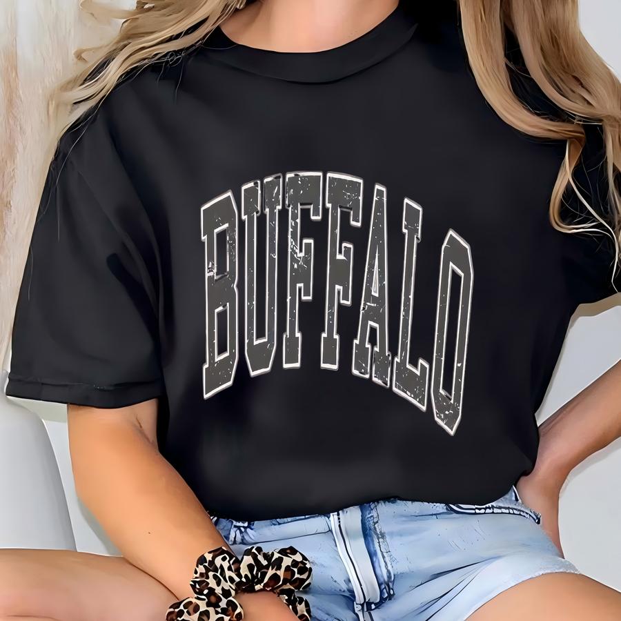 Buffalo Ny Tee: Vintage Varsity Graphic Hoodie T-shirt