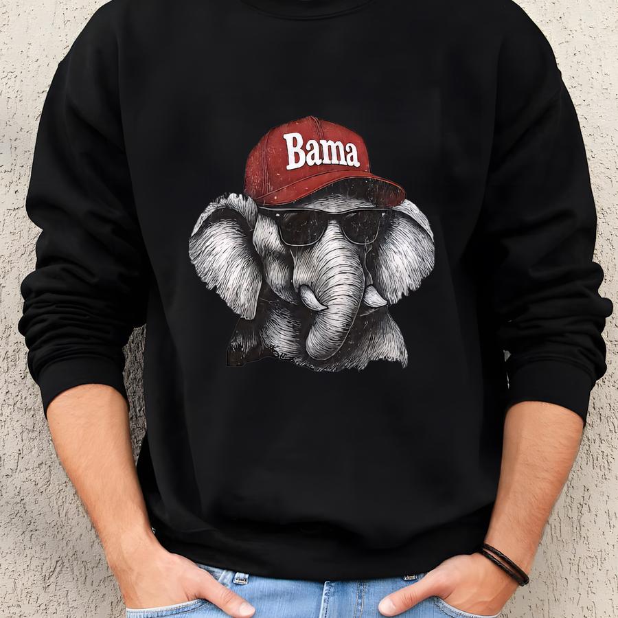 Football Crewneck Sweatshirt, College Gameday Bama Fan Gift, Unisex Hoodie, Warm Pullover Jumper, Crimson Apparel Sweatshirt