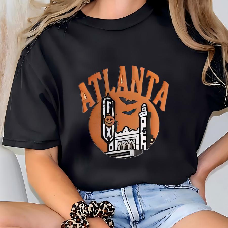Atlanta Halloween Sweatshirt: Fox Theatre Jack-o'-lantern Crewneck T-shirt
