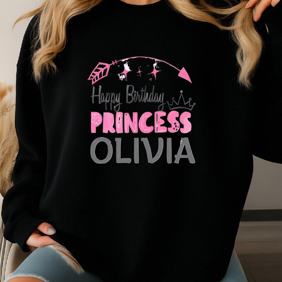 Custom Dad Mom Sister Brother Of The Birthday Girl Shirt, Birthday Princess Shirt, Birthday Family Shirts,family Birthday Tee,birthday Party Sweatshirt