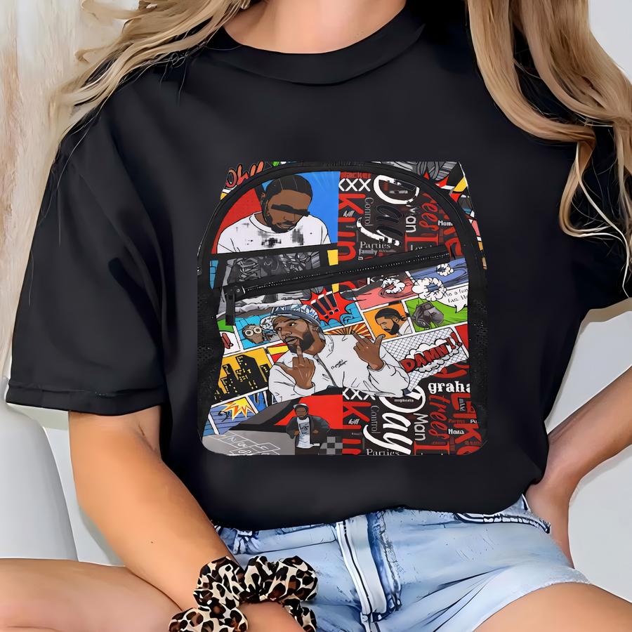 Urban Streetwear | Hip Hop | Rap | Kendrick Lamar Inspired All Over Print Chest T-shirt