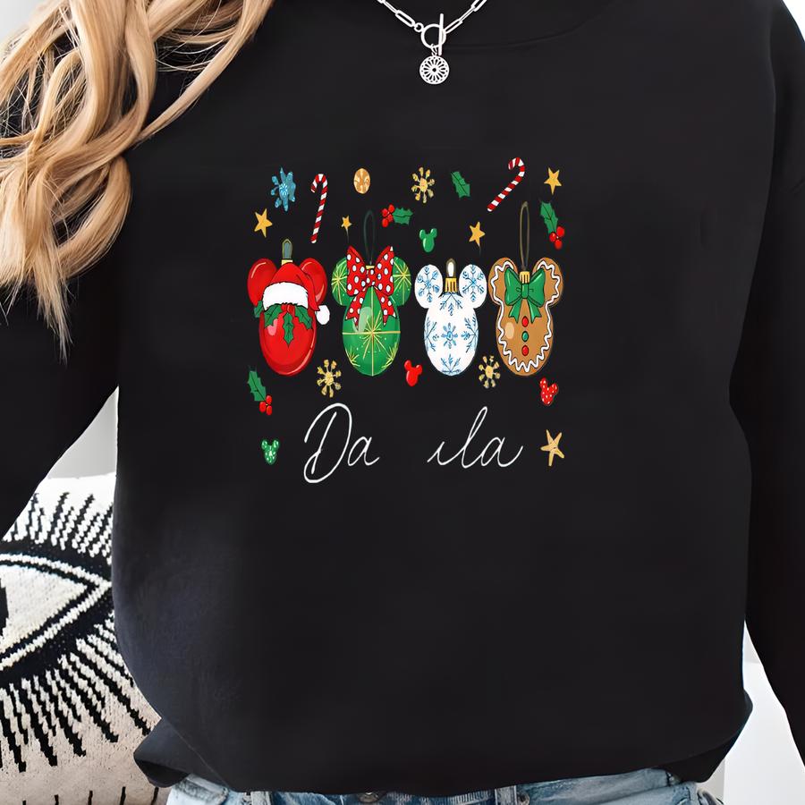 Custom Name Christmas Sweatshirt, Magical Mouse Christmas Shirt, Personalized Christmas Mouse Sweater, Christmas Gift Sweatshirt