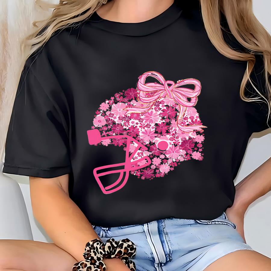 ® Pink Out Football Shirt, Breast Cancer Awareness Football Sweatshirt, Pink Out Shirt For Breast Cancer Game Day T-shirt